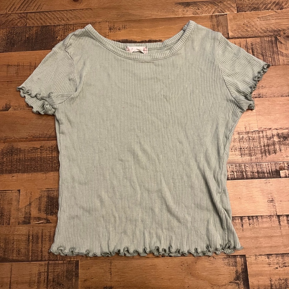 Green Altar’d State ruffle top size small